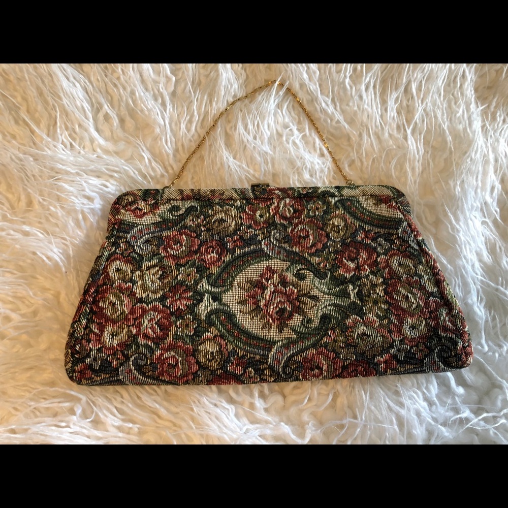 Floral Boho Tapestry Vintage Purse